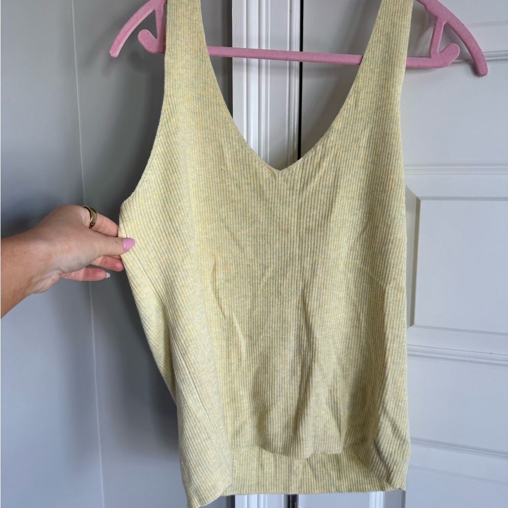 Yellow Ribbed Women's Top NWT